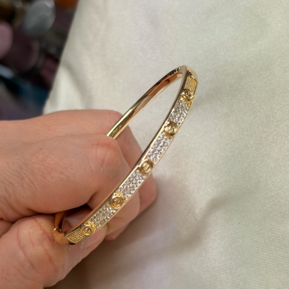 Gold and Silver Studded Bracelet